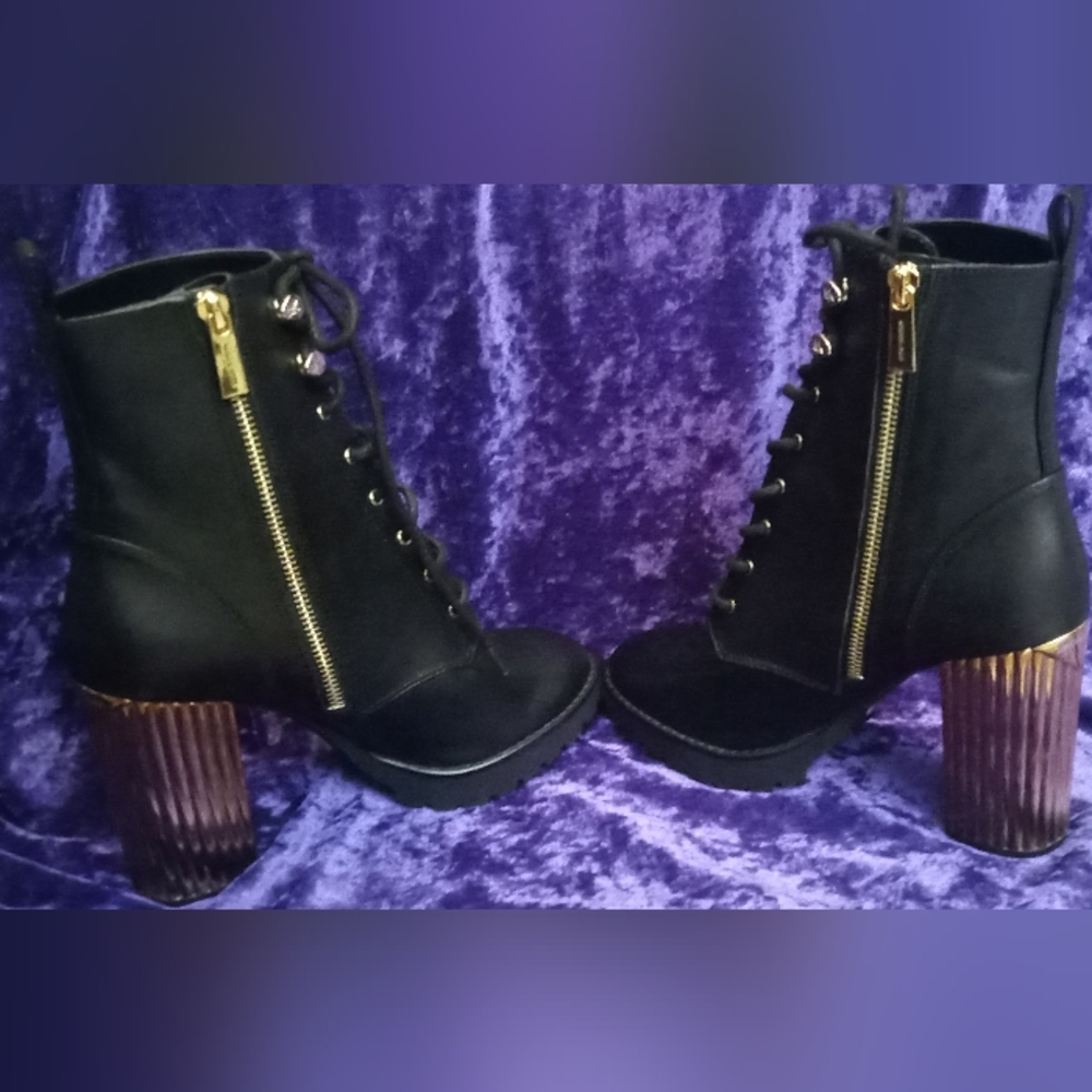 Michael Kors Gold Heel Boots  **NEW-Never Worn !!**